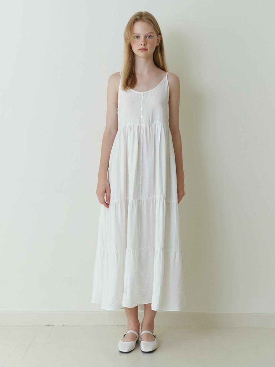 KINDABABY bloom sleeveless dress - white