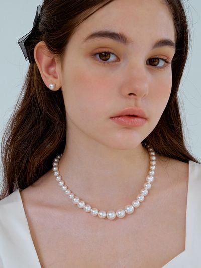 KINDABABY Bold gradation swa pearl necklace