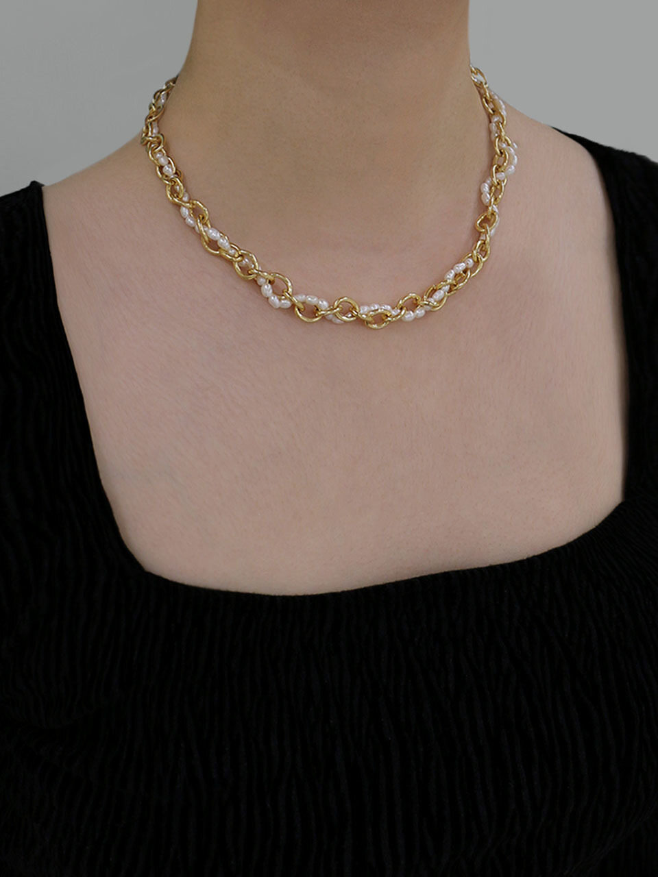 KINDABABY Chain pearl mix necklace