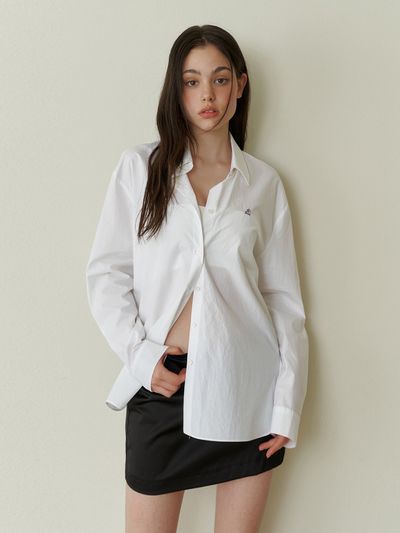 KINDABABY Classic Oversized Logo Shirt_White