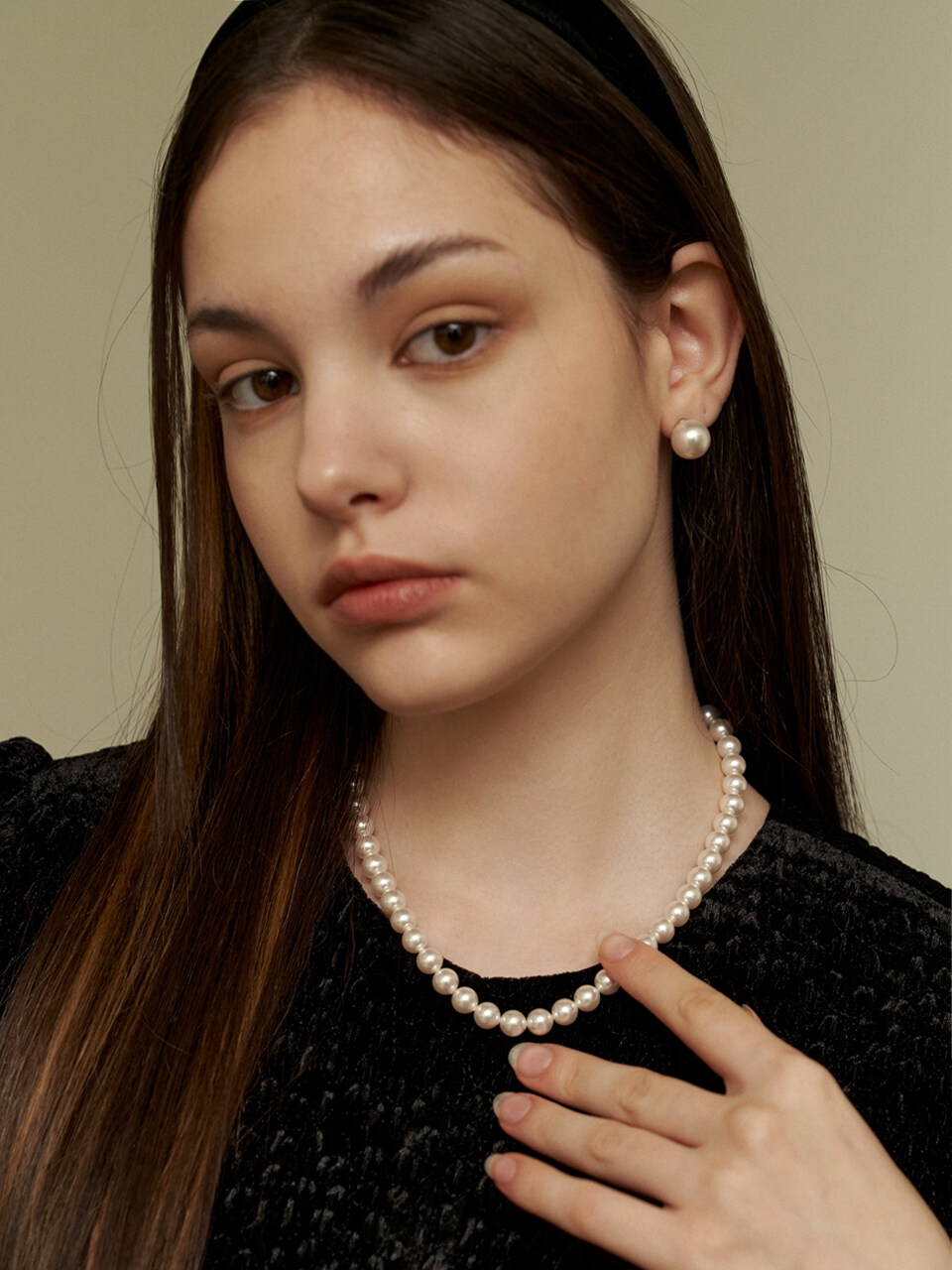 KINDABABY Classic swarovski pearl necklace (8mm)