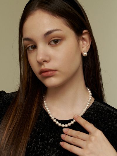 KINDABABY Classic swarovski pearl necklace (8mm)