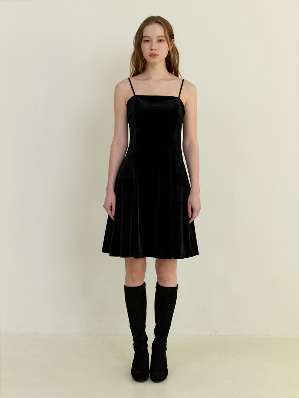 KINDABABY classic velvet slip mini dress