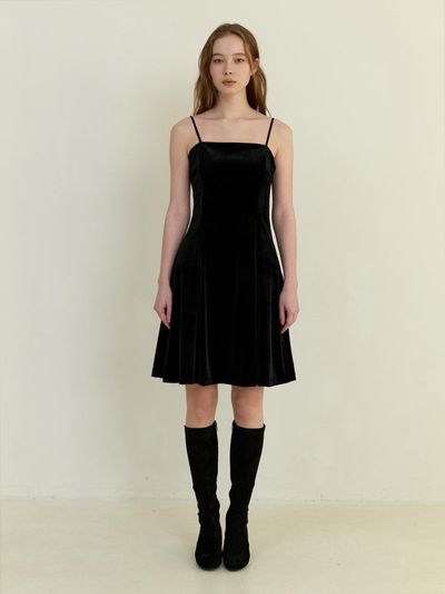 KINDABABY classic velvet slip mini dress