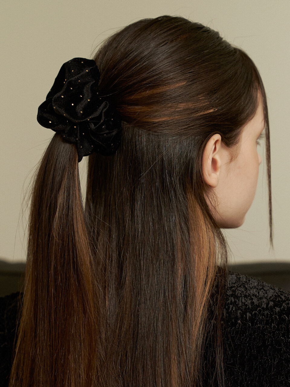 KINDABABY Dot velvet scrunch (2color)