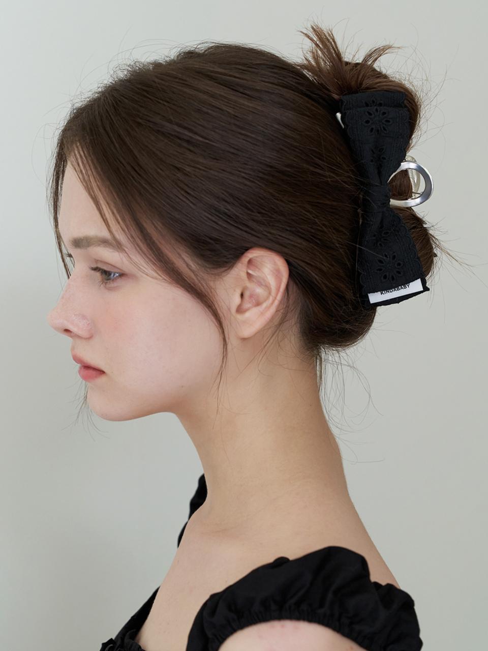 KINDABABY edel ribbon silver claw - black