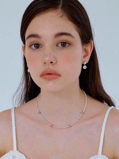 KINDABABY Glow gemstone mix pearl necklace