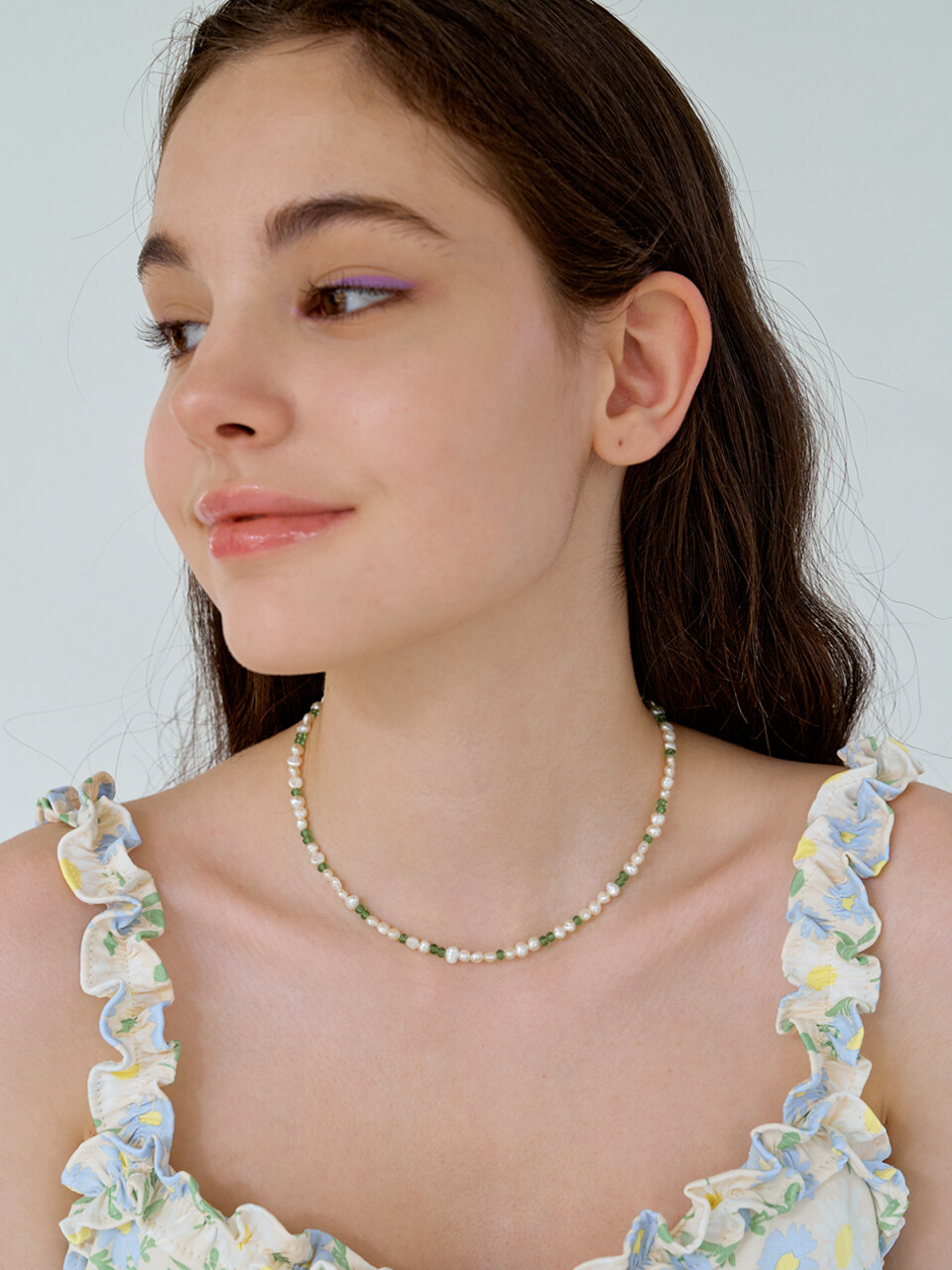 KINDABABY Green middle pearl necklace