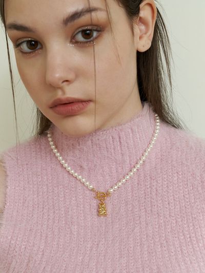 KINDABABY My teddy bear pearl necklace