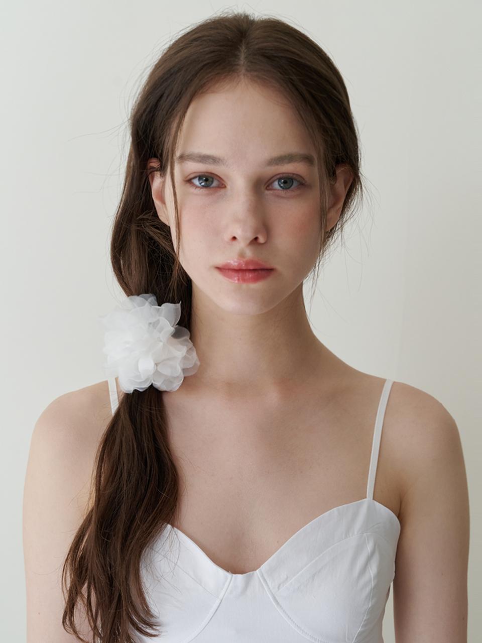 KINDABABY organdy rosy scrunch - white