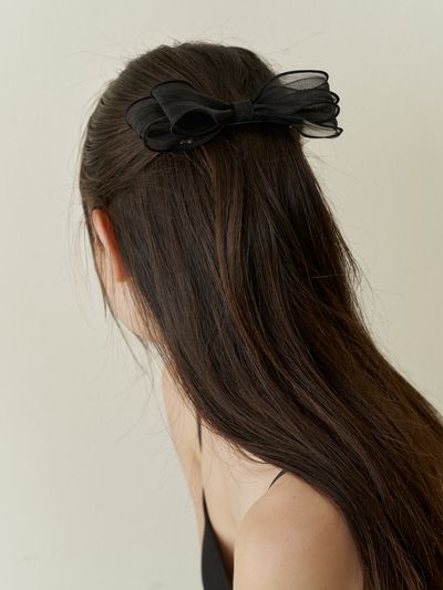 KINDABABY Romantic Double Ribbon Pin_Black
