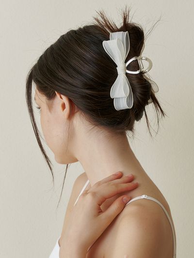 KINDABABY Romantic Double Ribbon Silver Claw_6Colors