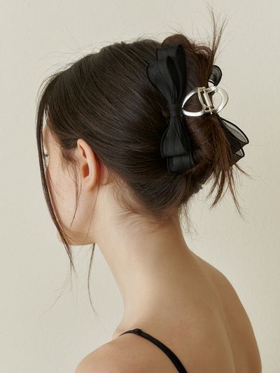 KINDABABY Romantic Double Ribbon Silver Claw_Black