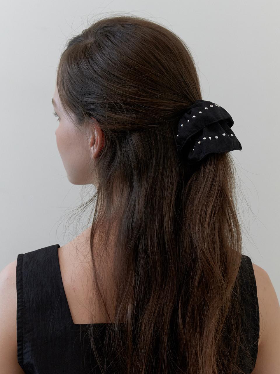 KINDABABY Stud Line Scrunchie_Black (2 Colors)