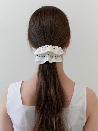 KINDABABY Stud Line Scrunch_Off White (3 Colors)