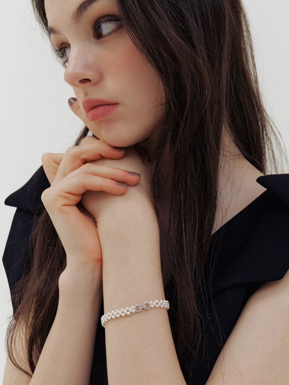 KINDABABY Swarovski Pearl Bangle Bracelet (Silver 925)