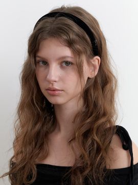 KINDABABY velvet black cubic point headband