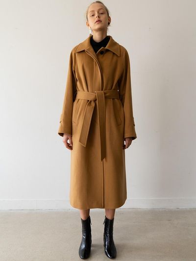 KINDERSALMON [ESSENTIAL] Cashmere Single Coat Camel