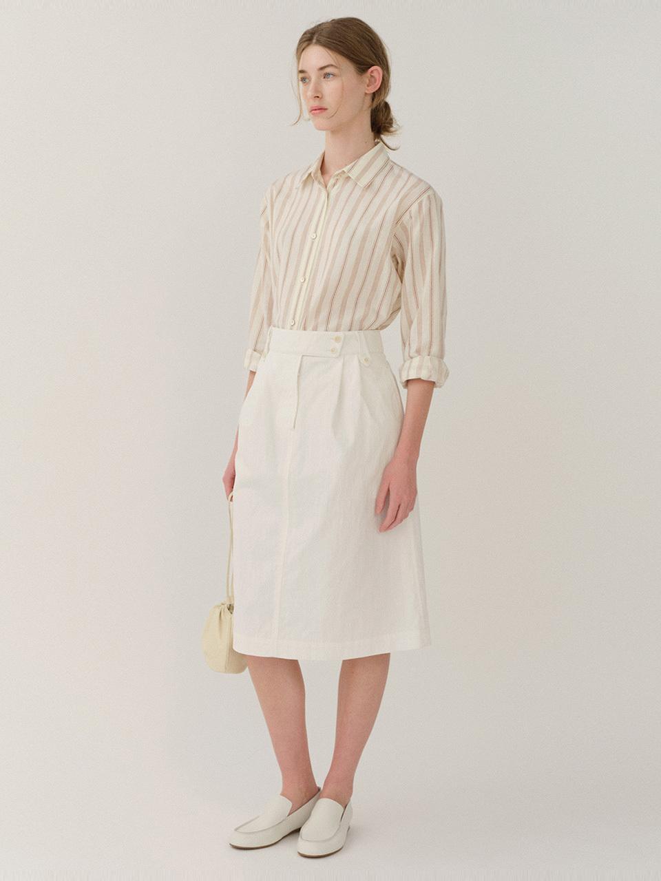 KINDERSALMON Fouette Cotton Skirt Off-White