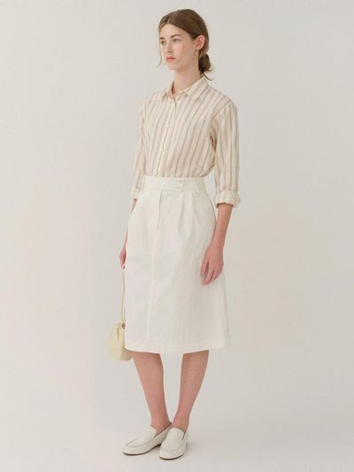 KINDERSALMON Fouette Cotton Skirt Off-White