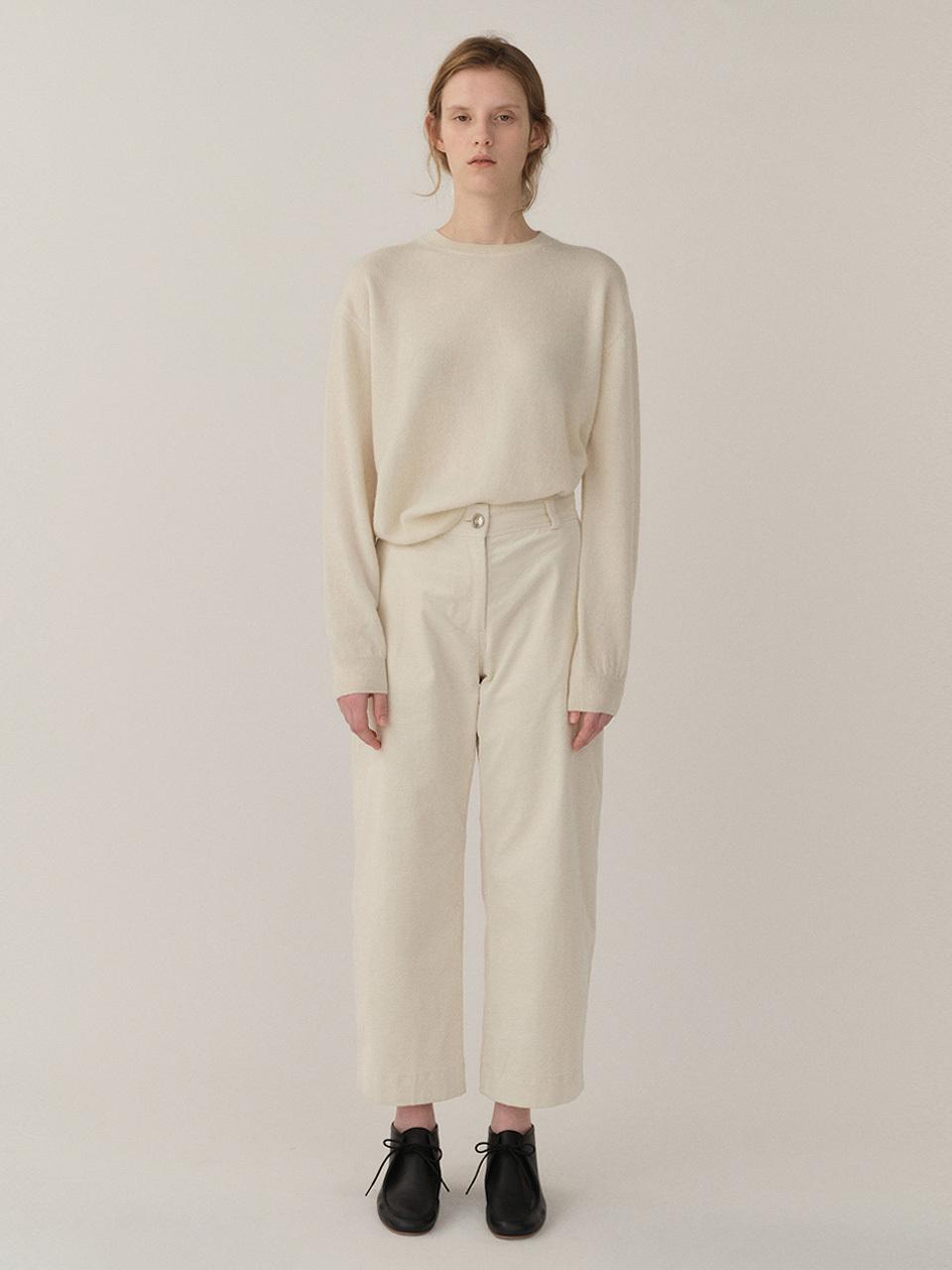 KINDERSALMON FW24 Corduroy Pants Ecru