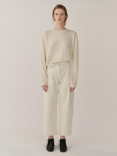 KINDERSALMON FW24 Corduroy Pants Ecru