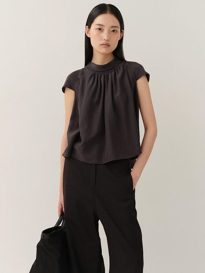 KINDERSALMON Gather Blouse Dark-Navy