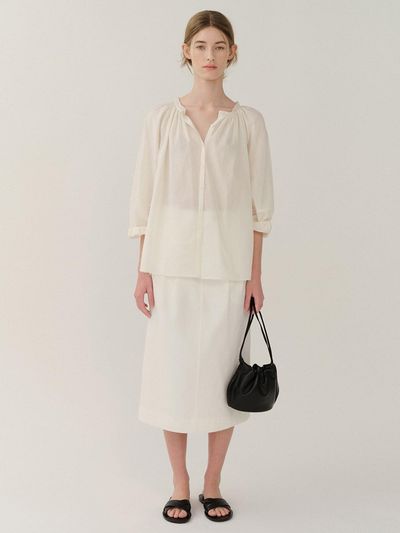 KINDERSALMON Gather Cotton Blouse