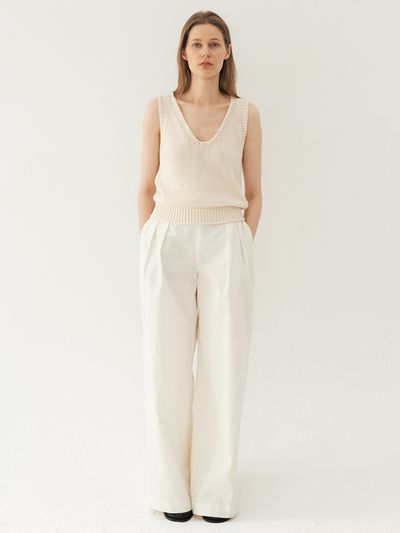 KINDERSALMON High-waist Flared Wide Pants