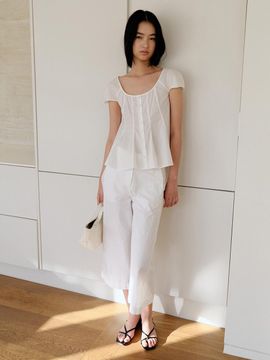 KINDERSALMON Julius Cotton Wide Pants [Beige]