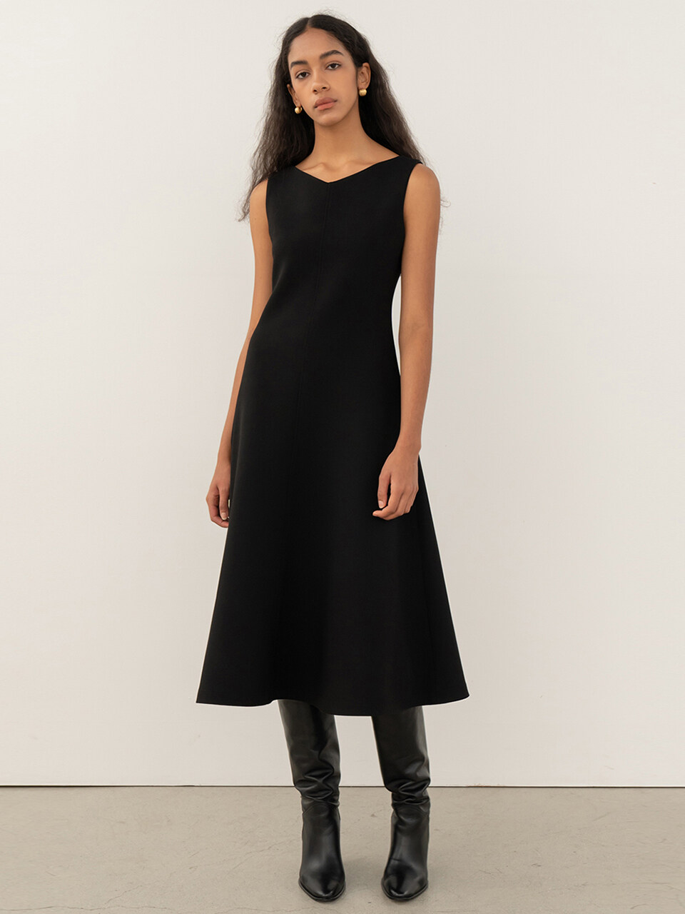 KINDERSALMON Karina A-Line Dress_Black