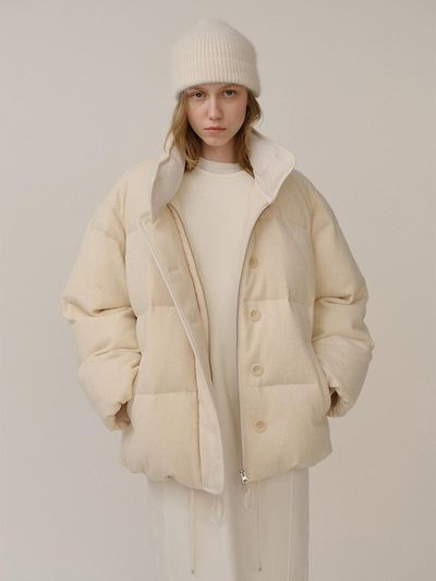 KINDERSALMON PF24 Fancy Wool DownJacket Cream