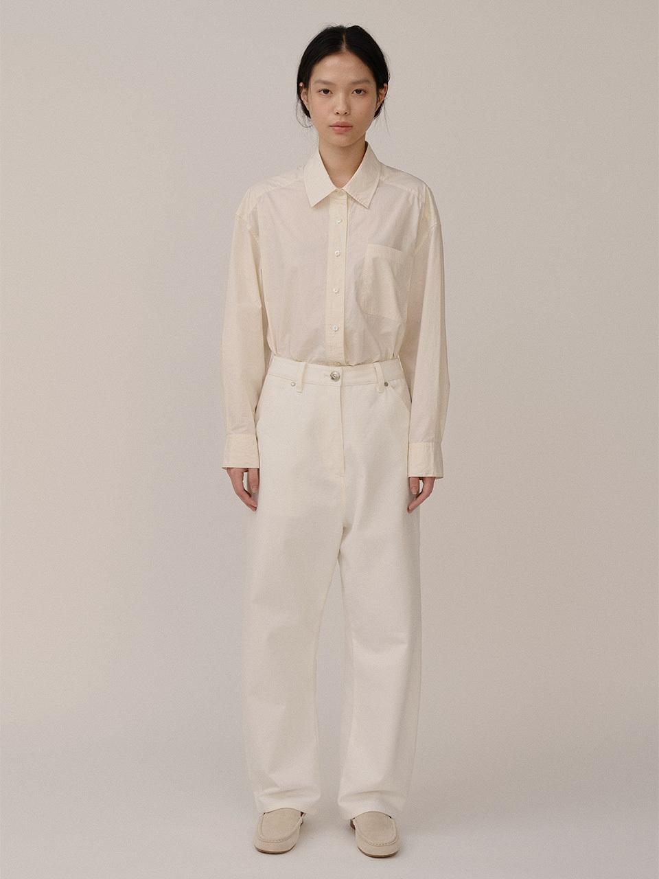 KINDERSALMON PF24 Giny Cotton Pants Off - White