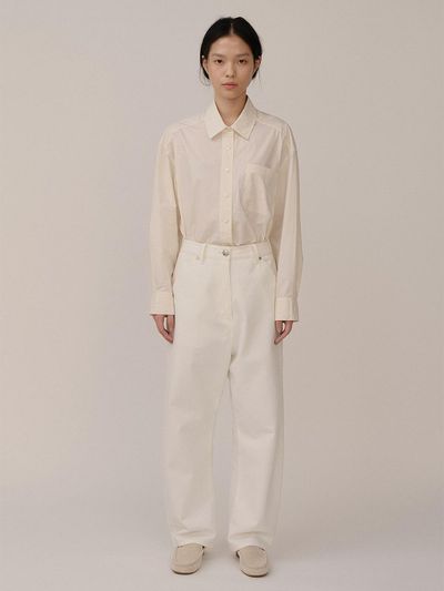 KINDERSALMON PF24 Giny Cotton Pants Off - White
