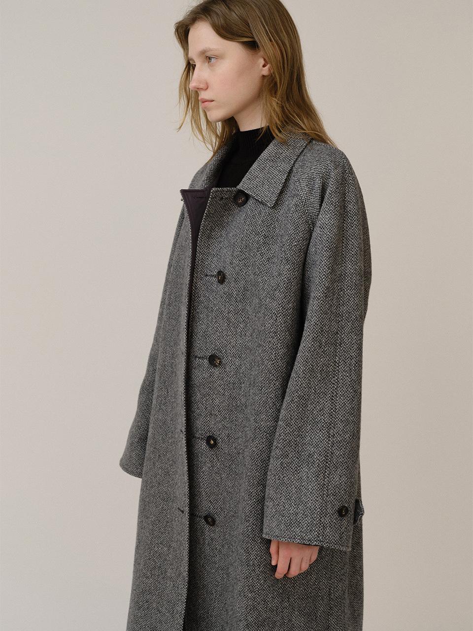 KINDERSALMON PF24 Reversible Coat Greige