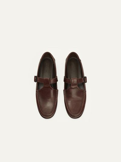 KINDERSALMON PF24 Urban T - strap Loafer Cocoa