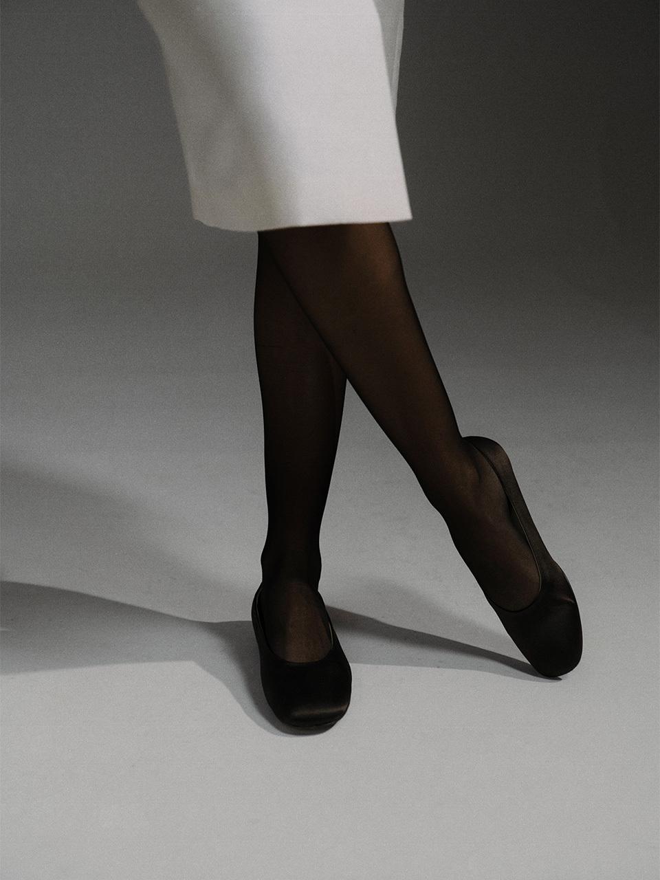 KINDERSALMON PF24 Vera Satin Flat Dark - Brown