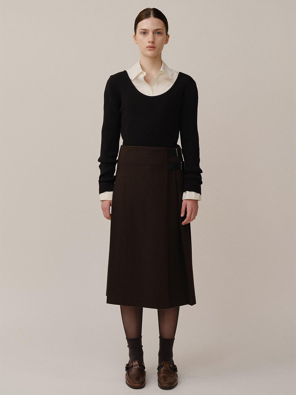 KINDERSALMON PF24 Wool Skirt Teak