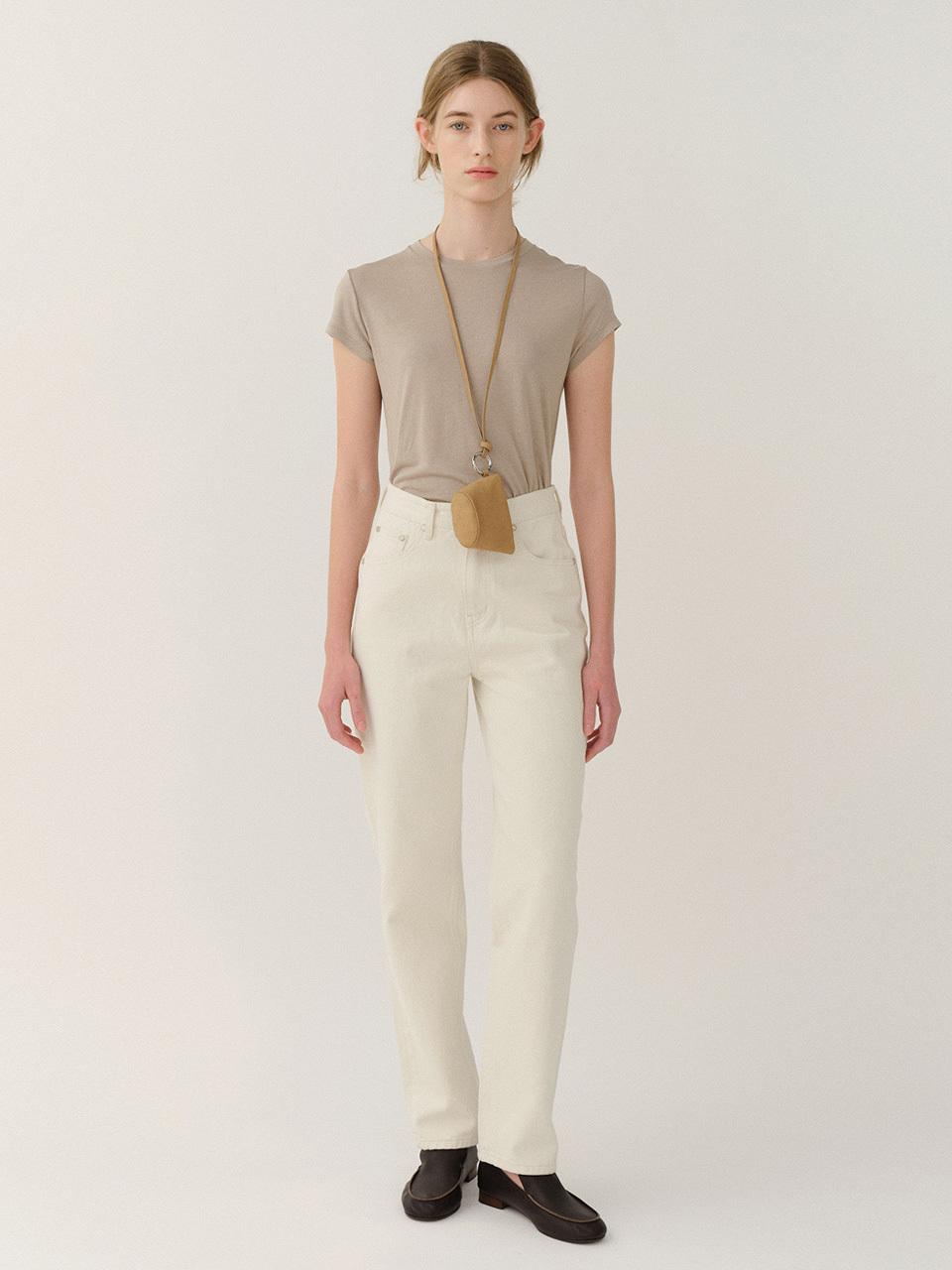 KINDERSALMON Pique Jeans Off-White