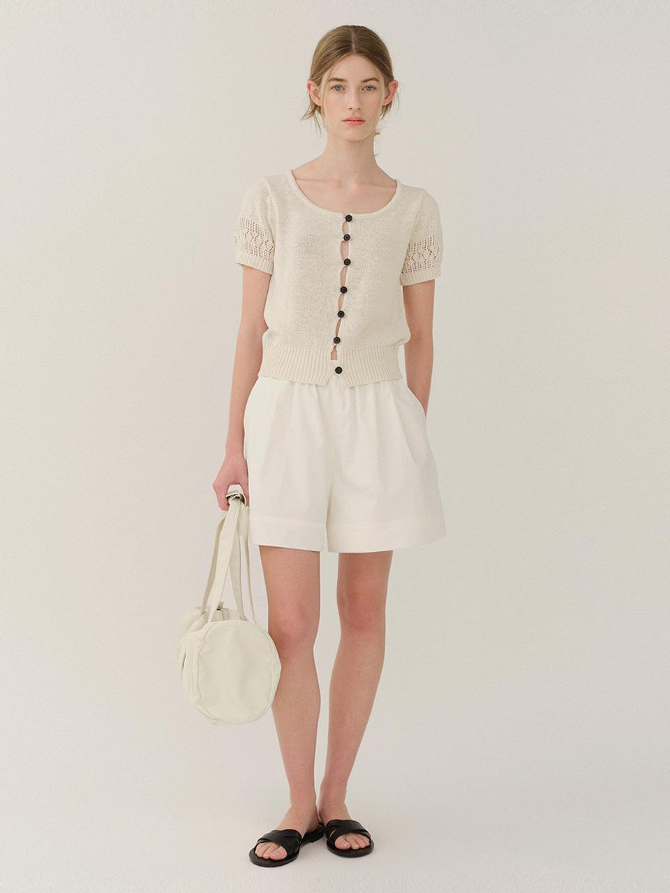 KINDERSALMON Plie Shorts White
