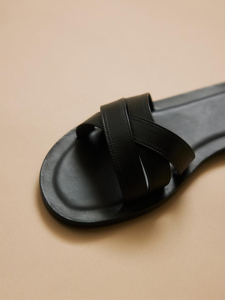 KINDERSALMON RS24 Verdi Leather Slide Black