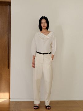 KINDERSALMON Seneca Barrel Wide Pants [Bone]