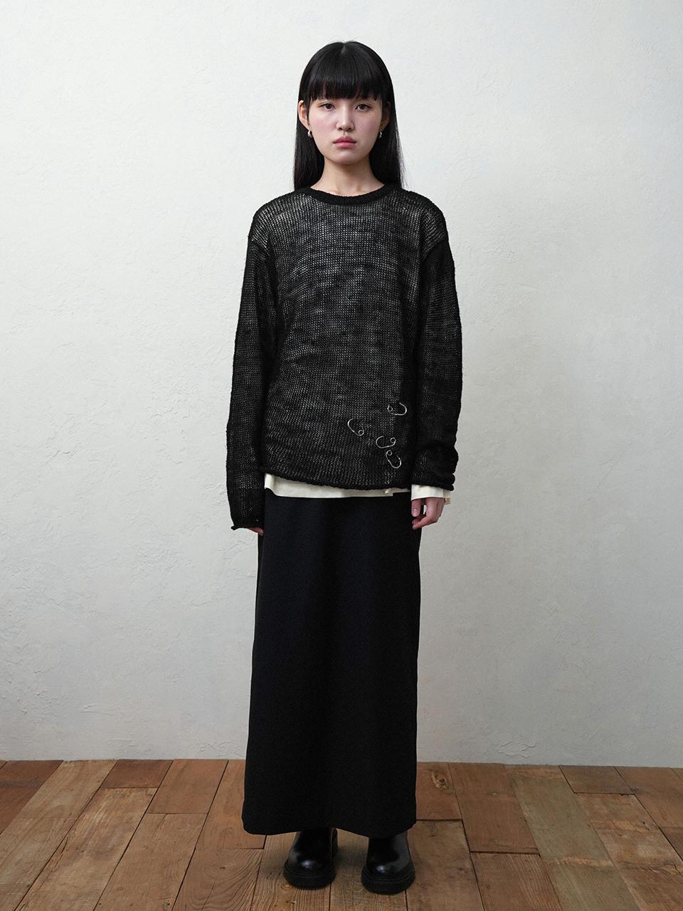 Kindred double layered sweater in black