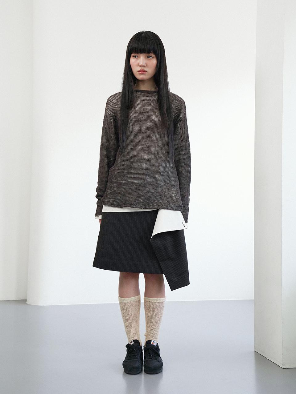 Kindred double layered sweater in brown