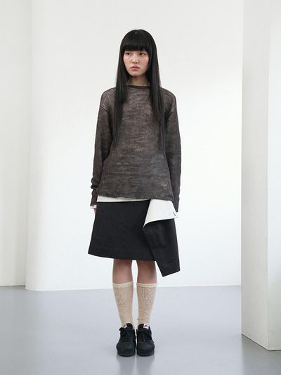 Kindred double layered sweater in brown
