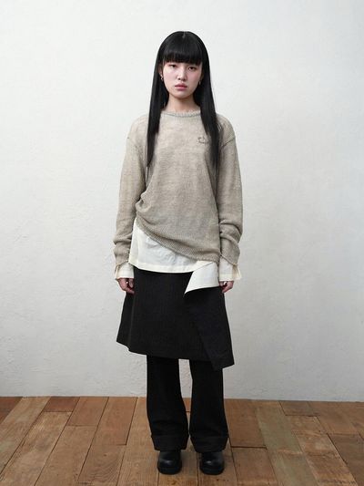 Kindred double layered sweater in natural