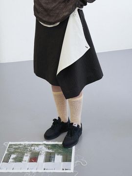 Kindred stripe wrap skirt