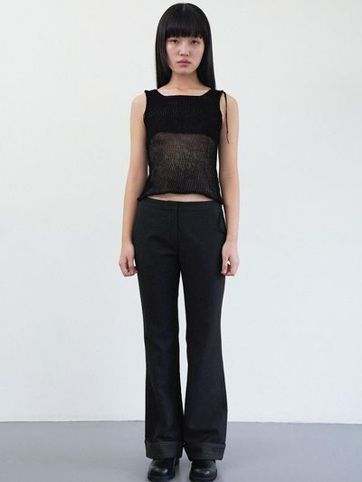 Kindred two toned knit sleeveless in black