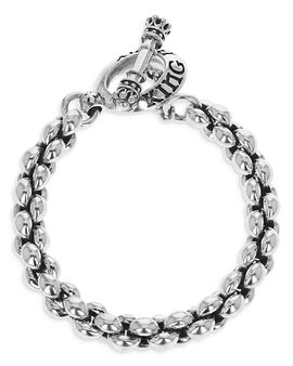 King Baby Studio King Baby Studio Men's Sterling Silver Large Infinity Link Toggle Clasp Bracelet