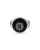 King Baby Studio King Baby Studio Sterling Silver High Roller Club Etched Onyx Eight Ball Ring - 1